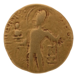 Gupta Empire, Samudragupta, c. 335-375, AV dinar, 7.16 g. Javelin.