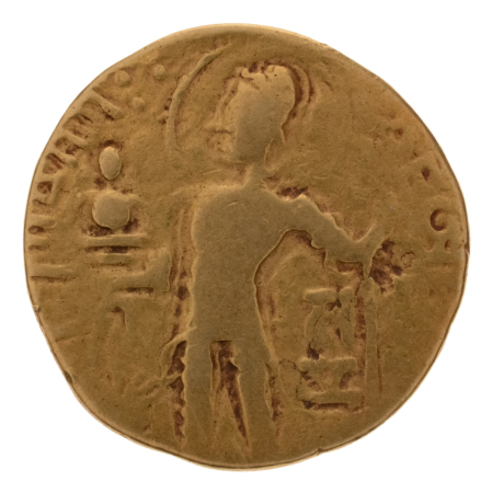 Gupta Empire, Samudragupta, c. 335-375, AV dinar, 7.16 g. Javelin.