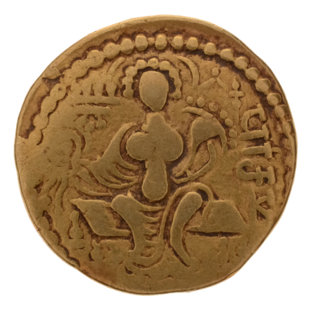 Gupta Empire, Samudragupta, c. 335-375, AV dinar, 7.16 g. Javelin.