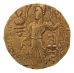 Gupta Empire, Samudragupta, c. 335-375, AV dinar, 7.31 g. Javelin.