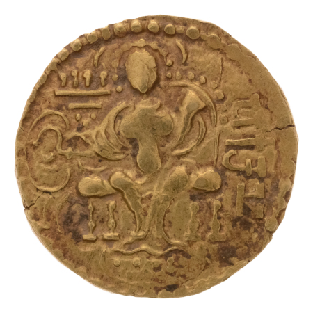 Gupta Empire, Samudragupta, c. 335-375, AV dinar, 7.31 g. Javelin.