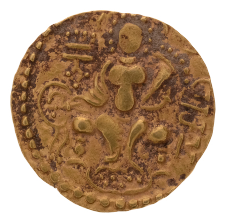 Gupta Empire, Samudragupta, c. 335-375, AV dinar, 7.60 g. Javelin