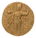 Gupta Empire, Samudragupta, c. 335-375, AV dinar, 7.66 g. Javelin.