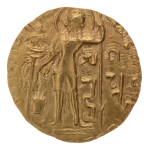Gupta Empire, Samudragupta, c. 335-375, AV dinar, 7.60 g. Javelin.