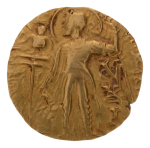 Gupta Empire, Samudragupta, c. 335-375, AV dinar, 7.80 g. Javelin.