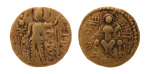 Gupta Empire, Samudragupta, c. 335-375, AV dinar, 7.41 g. Javelin.
