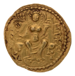 Gupta Empire, Samudragupta, c. 335-375, AV dinar, 7.65 g. Javelin.