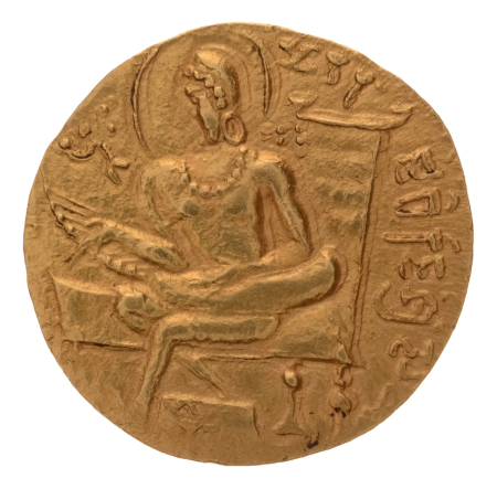 Gupta Empire, Samudragupta, c. 335-375, AV dinar, 7.69. Lyrist.