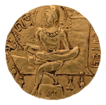 Gupta Empire, Samudragupta, c. 335-375, AV dinar, 7.68. Lyrist.