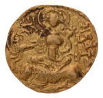 Gupta Empire, Chandragupta II, c. 380-413, AV dinar, 7.78 g. Lion slayer.