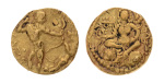 Gupta Empire, Chandragupta II, c. 380-413, AV dinar, 7.70 g. Lion slayer.
