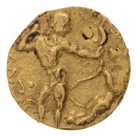 Gupta Empire, Chandragupta II, c. 380-413, AV dinar, 7.70 g. Lion slayer.