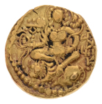 Gupta Empire, Chandragupta II, c. 380-413, AV dinar, 7.70 g. Lion slayer.