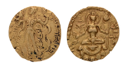 Gupta Empire, Chandragupta II, c. 380-413, AV dinar, 7.85 g. Archer.