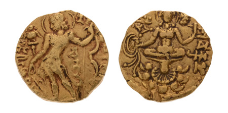 Gupta Empire, Chandragupta II, c. 380-413, AV dinar, 7.79 g. Archer.
