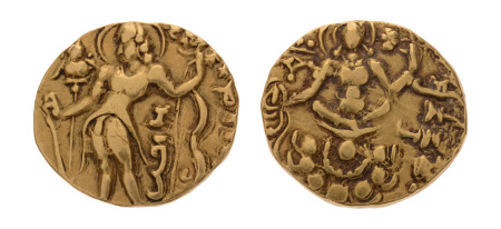 Gupta Empire, Chandragupta II, c. 380-413, AV dinar, 7.74 g. Archer.