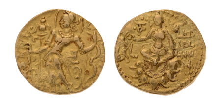 Gupta Empire, Chandragupta II, c. 380-413, AV dinar, 7.79 g. Archer.