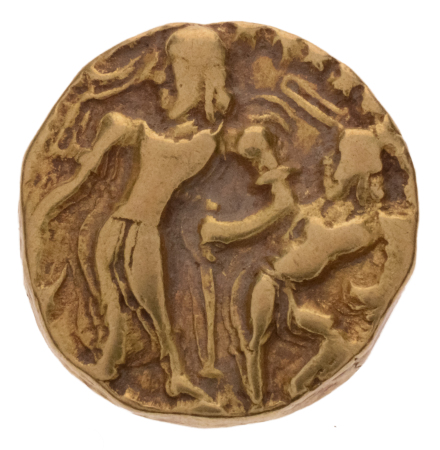 Gupta Empire, Chandragupta II, c. 380-413, AV dinar, 7.78 g. Chhatra.