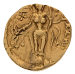 Gupta Empire, Chandragupta II, c. 380-413, AV dinar, 7.75 g. Chhatra.