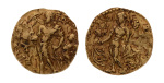 Gupta Empire, Chandragupta II, c. 380-413, AV dinar, 7.78 g. Chhatra.