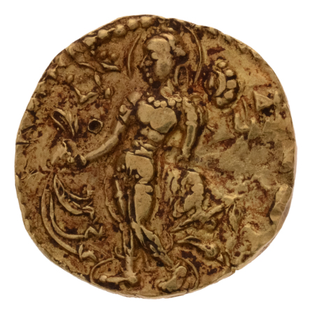 Gupta Empire, Chandragupta II, c. 380-413, AV dinar, 7.78 g. Chhatra.