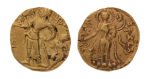 Gupta Empire, Chandragupta II, c. 380-413, AV dinar, 7.73 g. Chhatra.