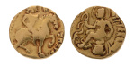 Gupta Empire, Kumaragupta I, c. 415-455, AV dinar, 7.93 g. Horseman.