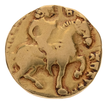 Gupta Empire, Kumaragupta I, c. 415-455, AV dinar, 7.93 g. Horseman.