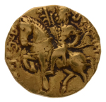 Gupta Empire, Chandragupta II, c. 380-413, AV dinar, 7.68 g. Horseman.