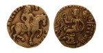 Gupta Empire, Kumaragupta I, c. 415-455, AV dinar, 8.12 g. Horseman.