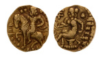 Gupta Empire, Chandragupta II, c. 380-413, AV dinar, 7.82 g. Horseman.
