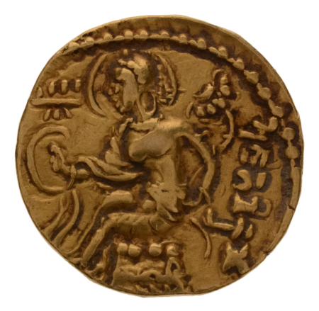 Gupta Empire, Chandragupta II, c. 380-413, AV dinar, 7.68 g. Horseman.