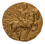 Gupta Empire, Chandragupta II, c. 380-413, AV dinar, 7.67 g. Horseman.