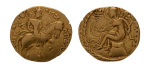 Gupta Empire, Chandragupta II, c. 380-413, AV dinar, 7.54 g. Horseman.