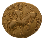 Gupta Empire, Chandragupta II, c. 380-413, AV dinar, 7.54 g. Horseman.