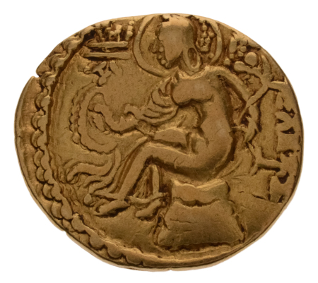 Gupta Empire, Chandragupta II, c. 380-413, AV dinar, 7.54 g. Horseman.