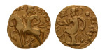 Gupta Empire, Chandragupta II, c. 380-413, AV dinar, 7.74 g. Horseman.