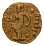 Gupta Empire, Chandragupta II, c. 380-413, AV dinar, 7.74 g. Horseman.