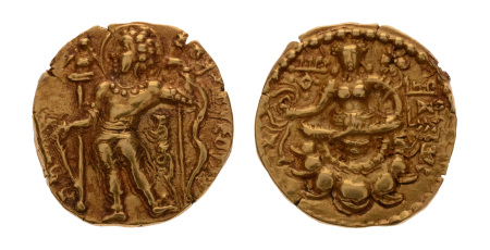 Gupta Empire, Chandragupta II, c. 380-413, AV dinar, 7.94 g. Archer.