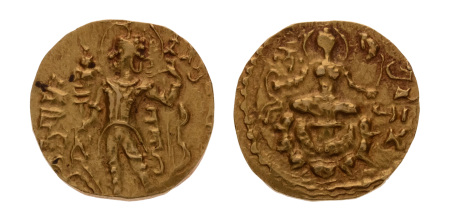Gupta Empire, Chandragupta II, c. 380-413, AV dinar, 7.84 g. Archer.