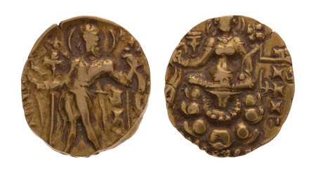 Gupta Empire, Chandragupta II, c. 380-413, AV dinar, 8.21 g. Archer.