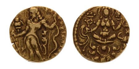 Gupta Empire, Chandragupta II, c. 380-413, AV dinar, 7.78 g. Archer.