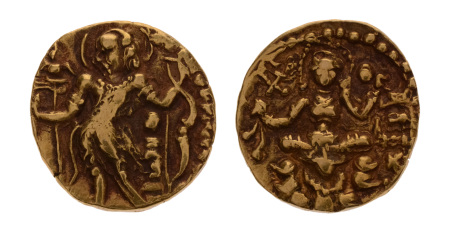 Gupta Empire, Chandragupta II, c. 380-413, AV dinar, 7.80 g. Archer.