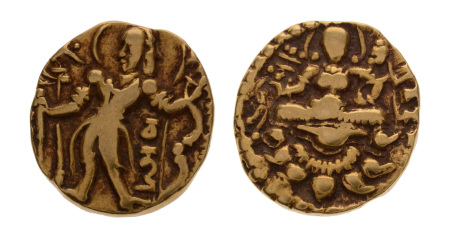 Gupta Empire, Chandragupta II, c. 380-413, AV dinar, 7.68 g. Archer.