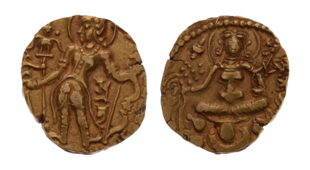 Gupta Empire, Skandagupta, c. 455-467, AV dinar, 9.28 g. Archer.