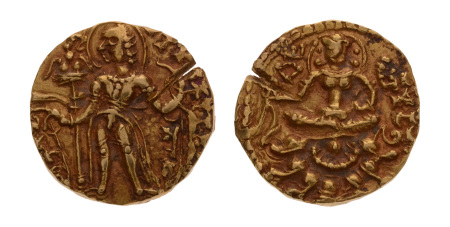 Gupta Empire, Skandagupta, c. 455-467, AV dinar, 9.24 g. Archer.
