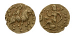 Gupta Empire, Kumaragupta I, c. 415-455, AV dinar, 8.07 g. Horseman.