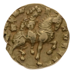 Gupta Empire, Kumaragupta I, c. 415-455, AV dinar, 8.07 g. Horseman.