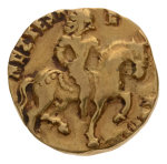 Gupta Empire, Kumaragupta I, c. 415-455, AV dinar, 8.13 g. Horseman.