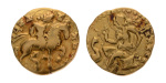 Gupta Empire, Kumaragupta I, c. 415-455, AV dinar, 7.97 g. Horseman.